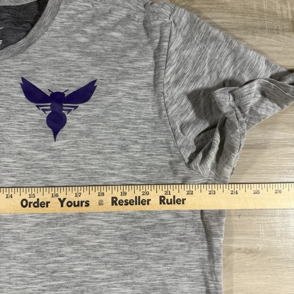 Air Jordan Nike NBA Charlotte Hornets Warm Up T Shirt Men's Size XL Tall Dri Fit - Picture 6 of 7